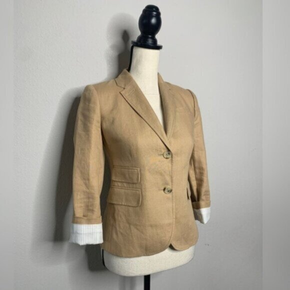 J.Crew Tan Schoolboy Single Breasted Blazer - Picture 3 of 14